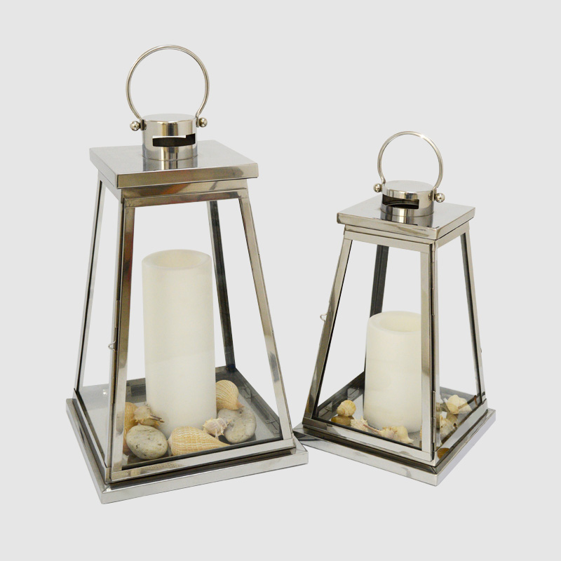 Silver Polished Stainless Steel Garden Lantern